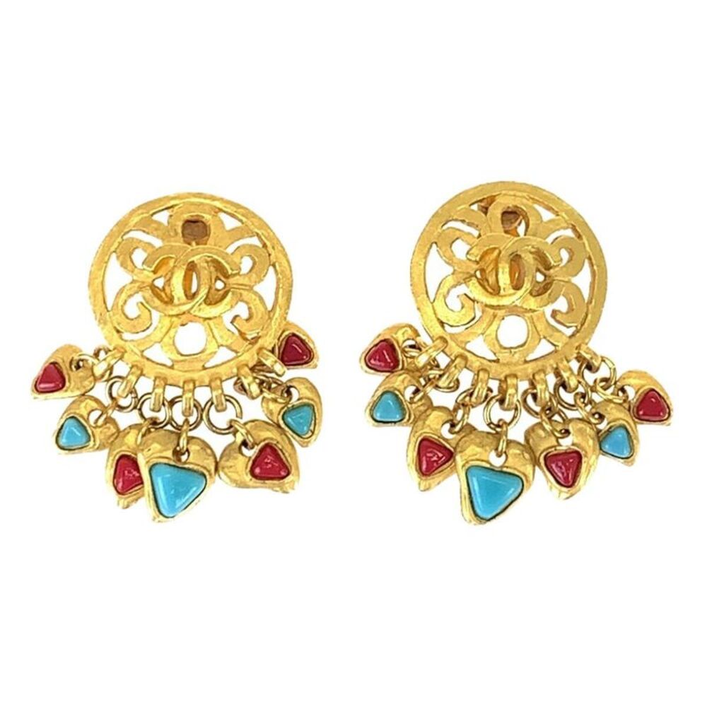 Chanel Coco Mark Stone Earrings